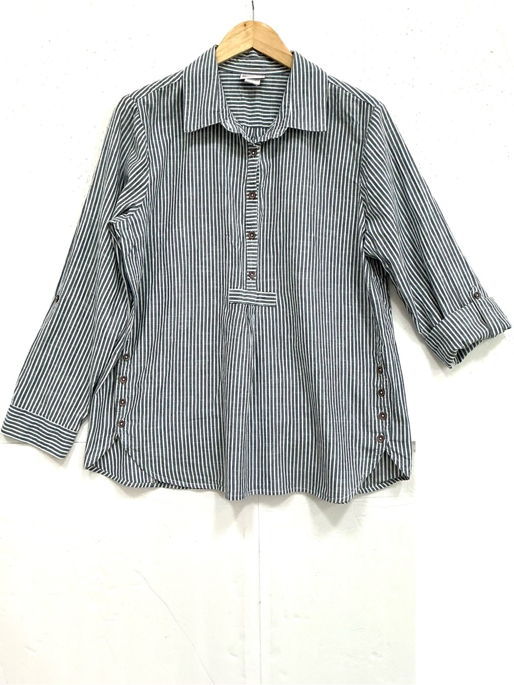 Striped Long-Sleeve Cotton Shirt